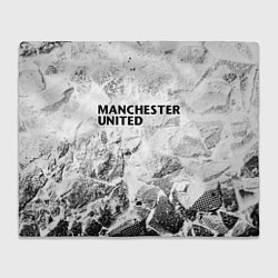 Плед Manchester United white graphite