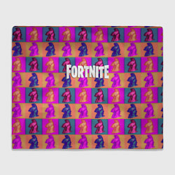 Плед флисовый Fortnite logo pattern game, цвет: 3D-велсофт