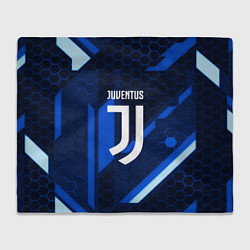 Плед флисовый Juventus sport geometry steel, цвет: 3D-велсофт