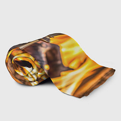 Плед флисовый Шахматы - король на фоне огня, цвет: 3D-велсофт — фото 2