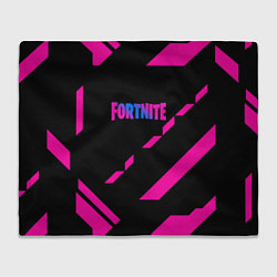 Плед флисовый Fortnite geometry pink, цвет: 3D-велсофт