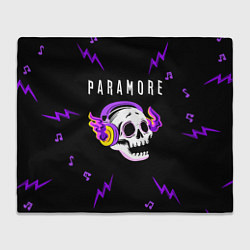 Плед Paramore неоновый череп