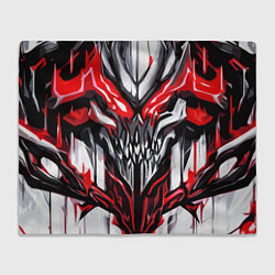 Плед Абстрактный красный череп