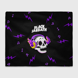 Плед Black Sabbath неоновый череп