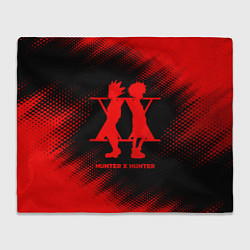 Плед флисовый Hunter x Hunter - red gradient, цвет: 3D-велсофт