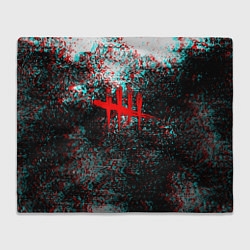 Плед Dead by daylight краски глитч
