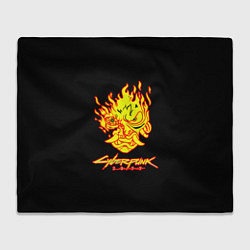 Плед Cyberpunk 2077 fire logo