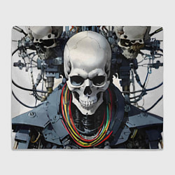 Плед Cool cyber skull - ai art fantasy