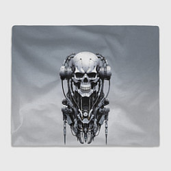 Плед Cool cyber skull - ai art fantasy