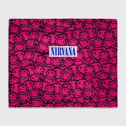 Плед Nirvana pink logo