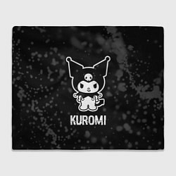 Плед Kuromi glitch на темном фоне