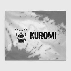 Плед Kuromi glitch на светлом фоне по-горизонтали