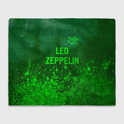 Плед Led Zeppelin - green gradient посередине