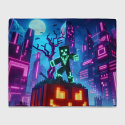 Плед Minecraft and halloween - neon glow