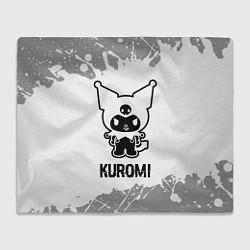 Плед Kuromi glitch на светлом фоне