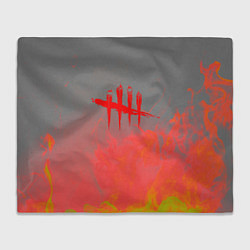 Плед флисовый Dead by Daylight logo fire, цвет: 3D-велсофт