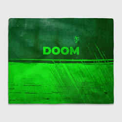 Плед флисовый Doom - green gradient посередине, цвет: 3D-велсофт