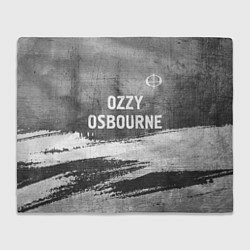 Плед флисовый Ozzy Osbourne - grey gradient посередине, цвет: 3D-велсофт