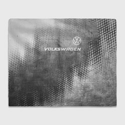 Плед флисовый Volkswagen - grey gradient посередине, цвет: 3D-велсофт