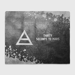 Плед Thirty Seconds to Mars - grey gradient по-горизонт