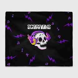 Плед Scorpions неоновый череп