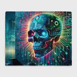 Плед Cool cyber skull - neon glow