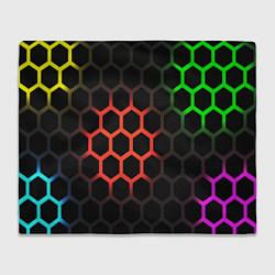 Плед Hexagon neon