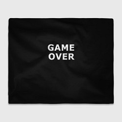 Плед Game over white logo