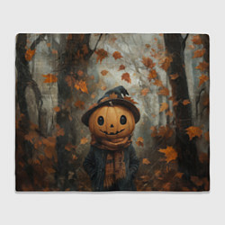 Плед флисовый Милый тыквенный Джек, цвет: 3D-велсофт