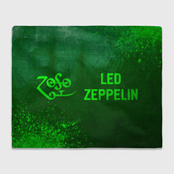 Плед Led Zeppelin - green gradient по-горизонтали