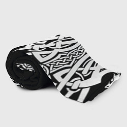 Плед флисовый Языческий кельтский орнамент тату, цвет: 3D-велсофт — фото 2