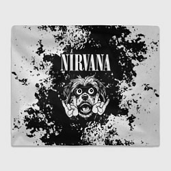 Плед Nirvana рок пес