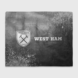 Плед West Ham - grey gradient по-горизонтали