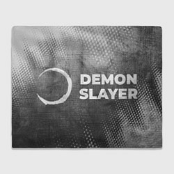 Плед Demon Slayer - grey gradient по-горизонтали