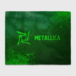 Плед Metallica - green gradient по-горизонтали