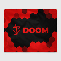 Плед Doom - red gradient по-горизонтали