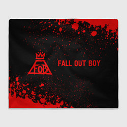 Плед флисовый Fall Out Boy - red gradient по-горизонтали, цвет: 3D-велсофт