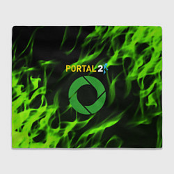 Плед Portal green flame