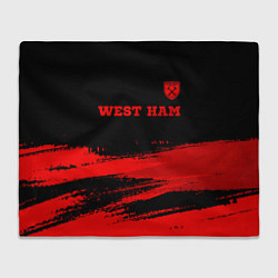 Плед West Ham - red gradient посередине