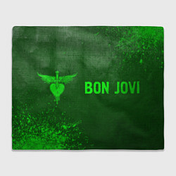 Плед Bon Jovi - green gradient по-горизонтали