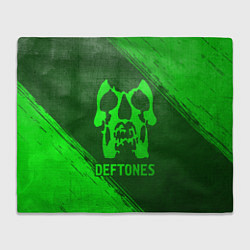 Плед Deftones - green gradient