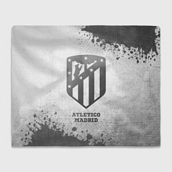 Плед флисовый Atletico Madrid - white gradient, цвет: 3D-велсофт