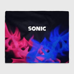 Плед флисовый Sonic neon flame, цвет: 3D-велсофт