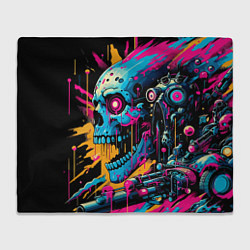 Плед Cool cyber skull - ai art