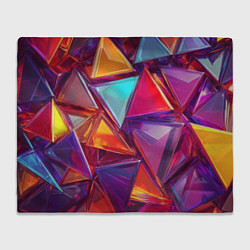 Плед Разноцветные треугольники 2