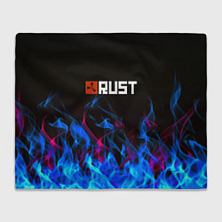 Плед флисовый Rust neon flame, цвет: 3D-велсофт