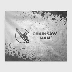 Плед флисовый Chainsaw Man - white gradient по-горизонтали, цвет: 3D-велсофт