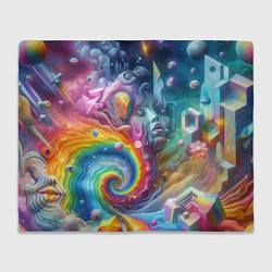 Плед Абстрактное граффити с лицом девушки