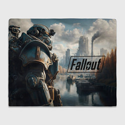 Плед флисовый Fallout - brotherhood of steel armour, цвет: 3D-велсофт