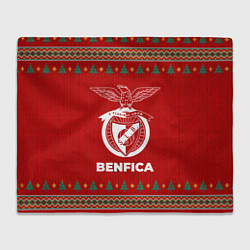 Плед флисовый Benfica new year, цвет: 3D-велсофт